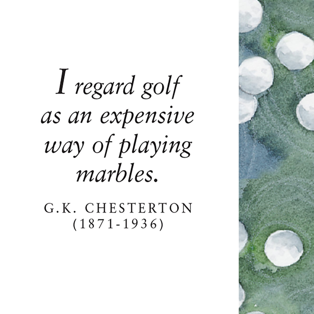 Golf! It's only A Game